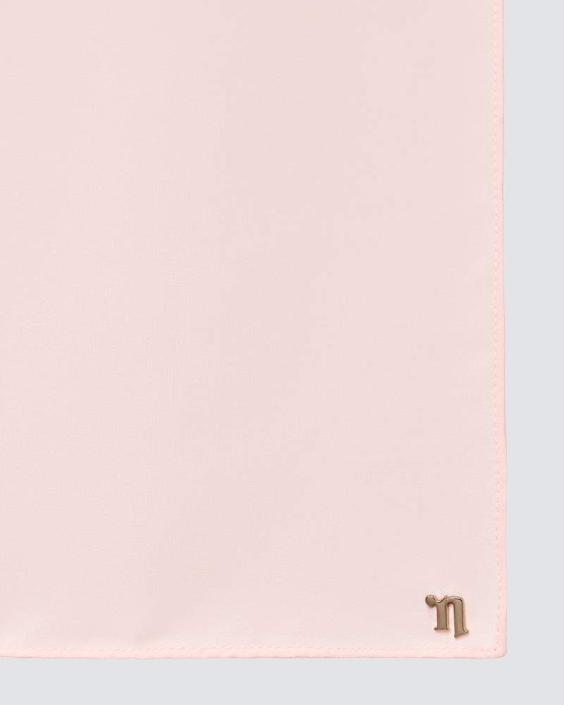 Image of MAYA MATTE SATIN SQUARE - PEACH