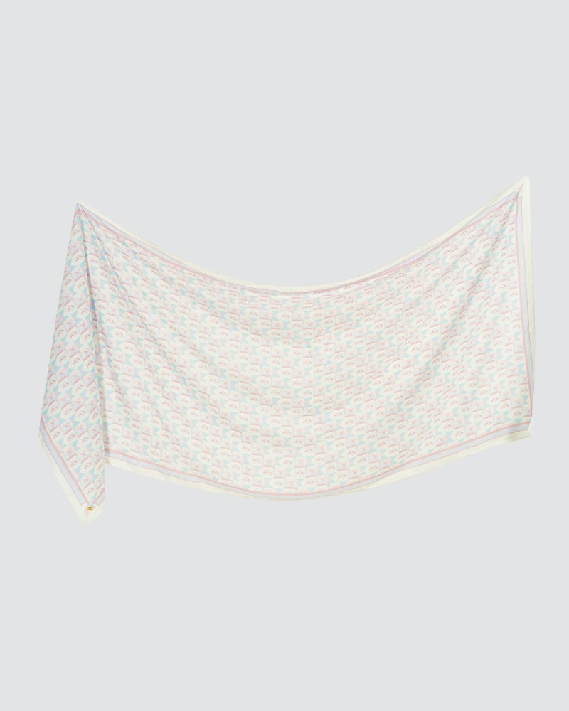 MONOGRAM ORIGAMI SHAWL - AQUA MIST