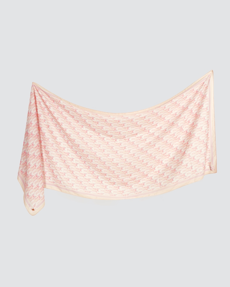 MONOGRAM ORIGAMI SHAWL - CHALK ROSE