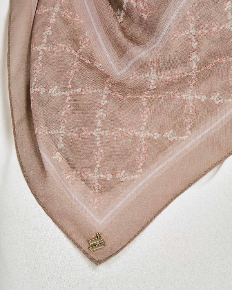 Image of MONOGRAM TRELLIS SQUARE - TRUFFLE
