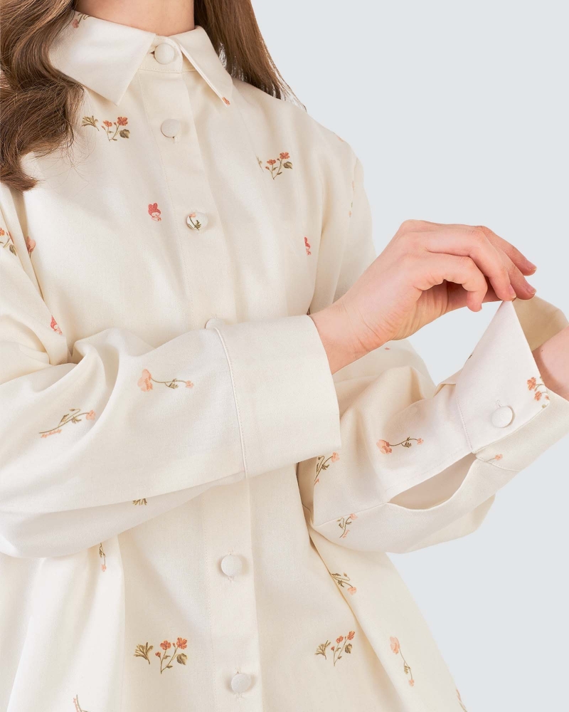 Image of MY MELODY X NAELOFAR JOY TOP - LINEN/MARSHMALLOW