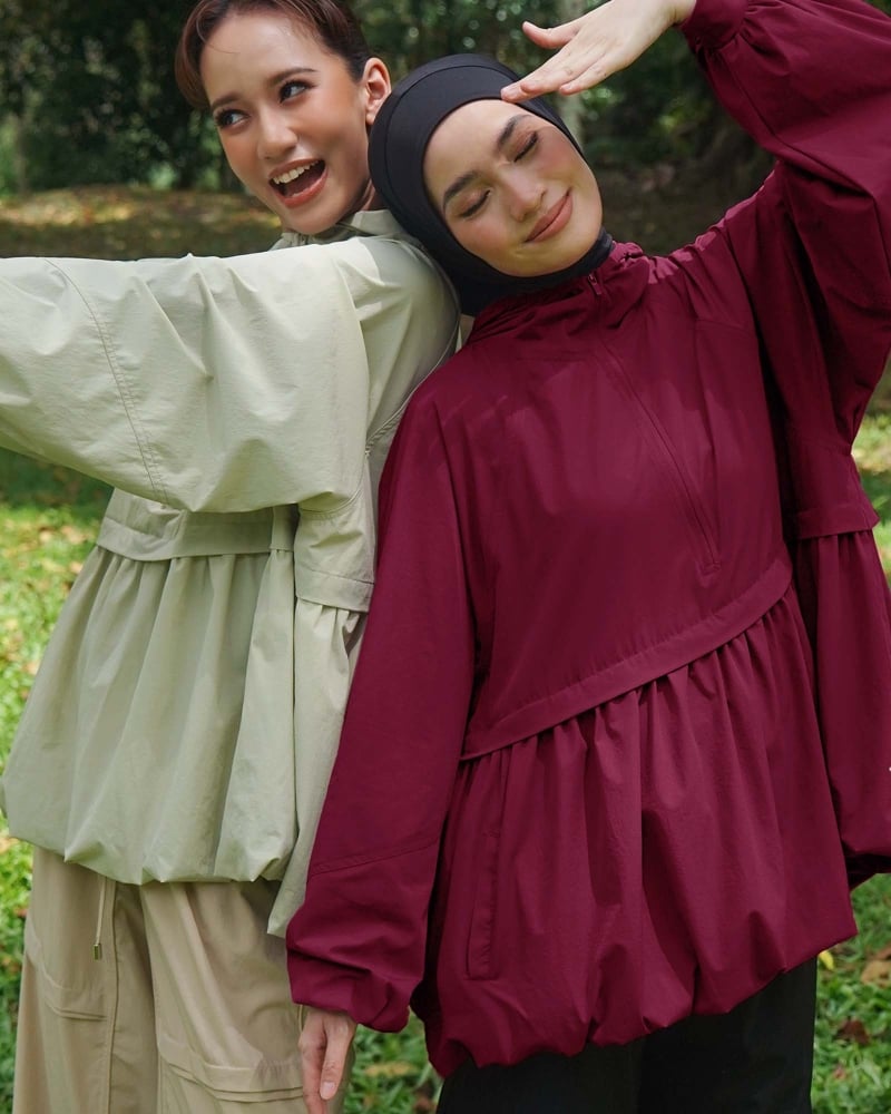 nPOWER BALLOON PARKA - BERRY