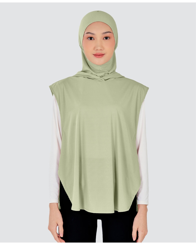 Image of nPOWER HOODIE VEST HIJAB - MEADOW