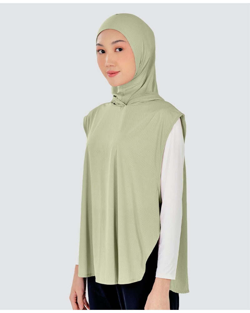 Image of nPOWER HOODIE VEST HIJAB - MEADOW