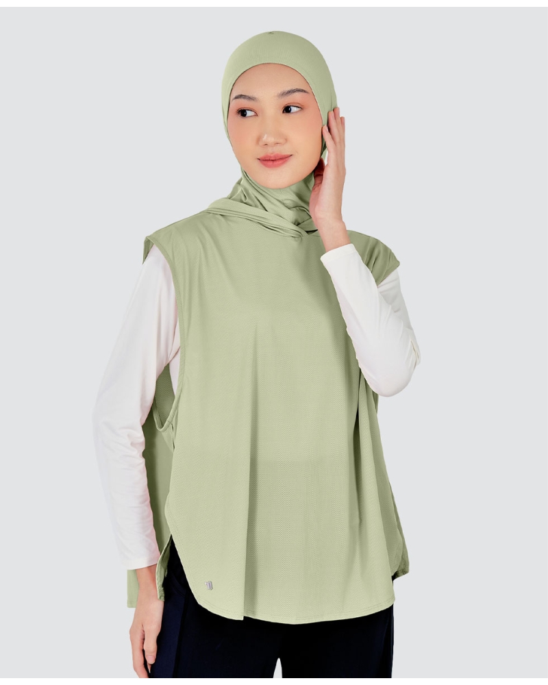 Image of nPOWER HOODIE VEST HIJAB - MEADOW