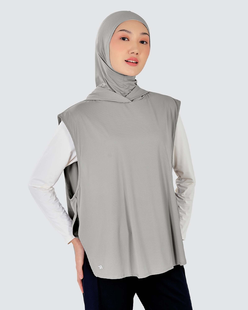 Image of nPOWER HOODIE VEST HIJAB - WILLOW