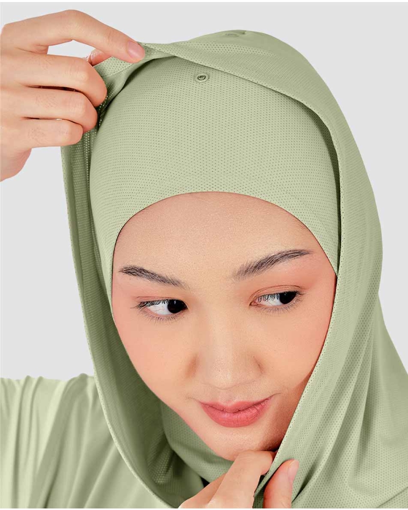 Image of nPOWER HOODIE VEST HIJAB MAXI - MEADOW