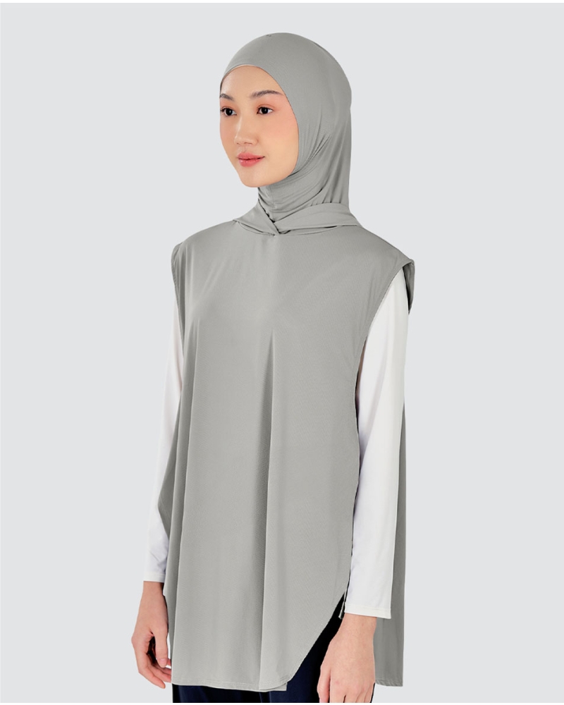 Image of nPOWER HOODIE VEST HIJAB MAXI - WILLOW