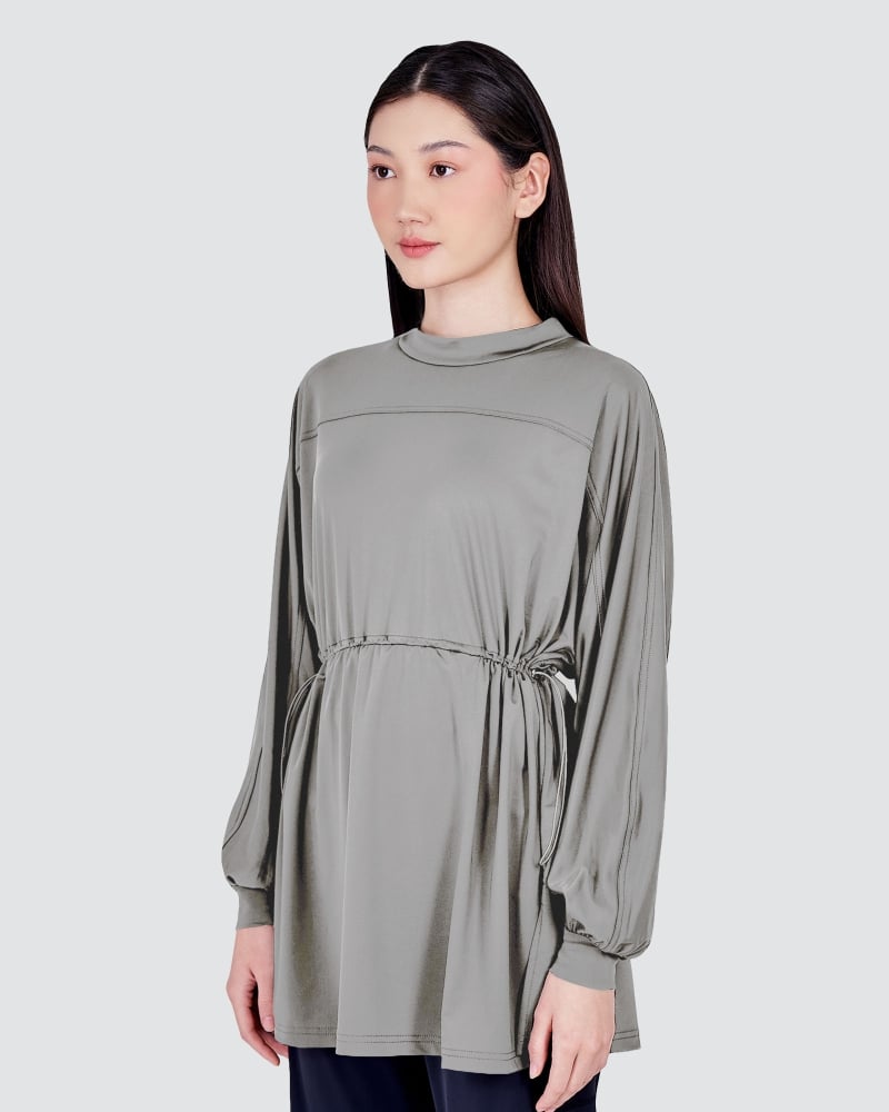 Image of nPOWER MODEST SWIM DRAWSTRING TOP - TORNADO