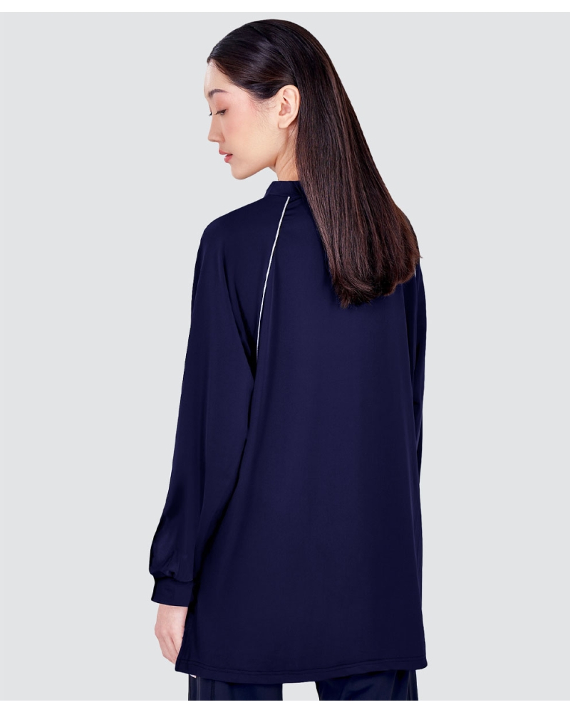 Image of nPOWER MODEST SWIM TOP - BLUE DEPTHS