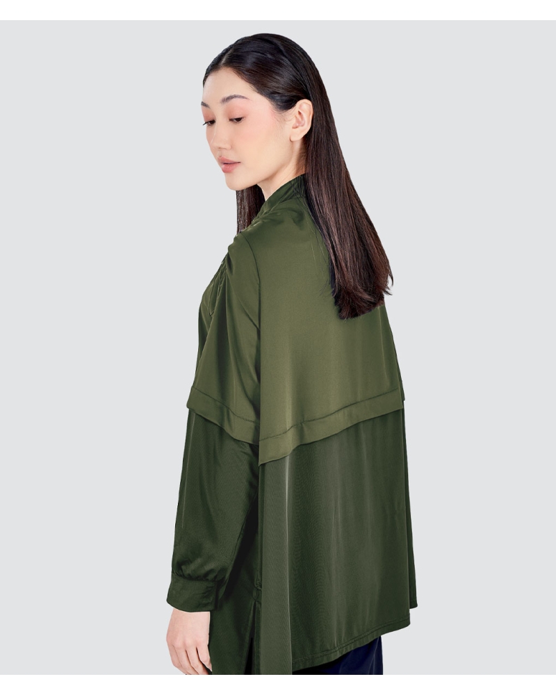 Image of nPOWER MODEST SWIM ZIP TOP - FOREST