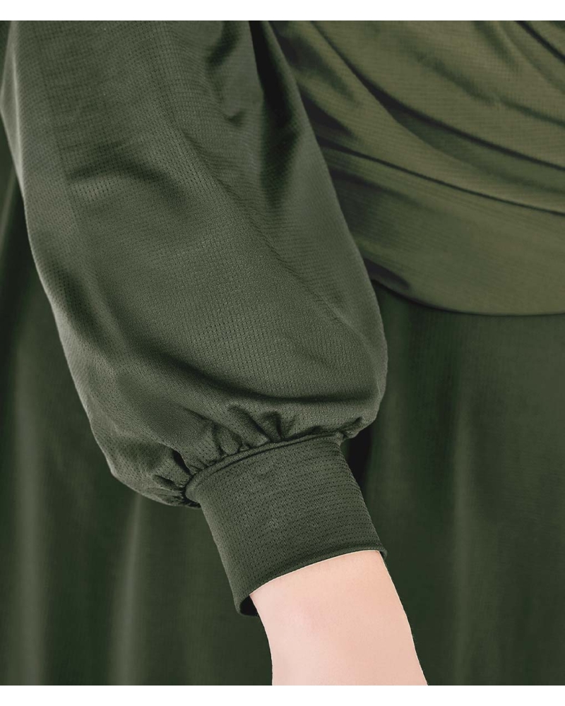 Image of nPOWER MODEST SWIM ZIP TOP - FOREST