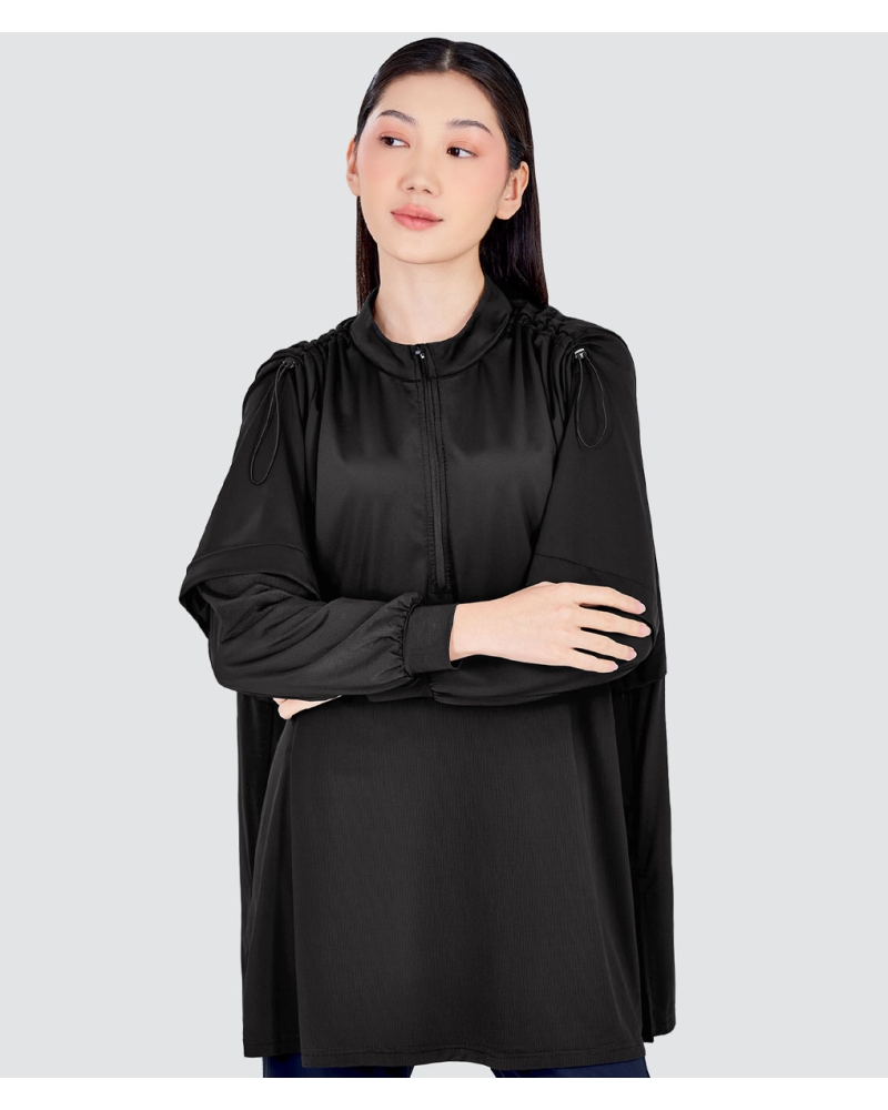 Image of nPOWER MODEST SWIM ZIP TOP - METEORITE