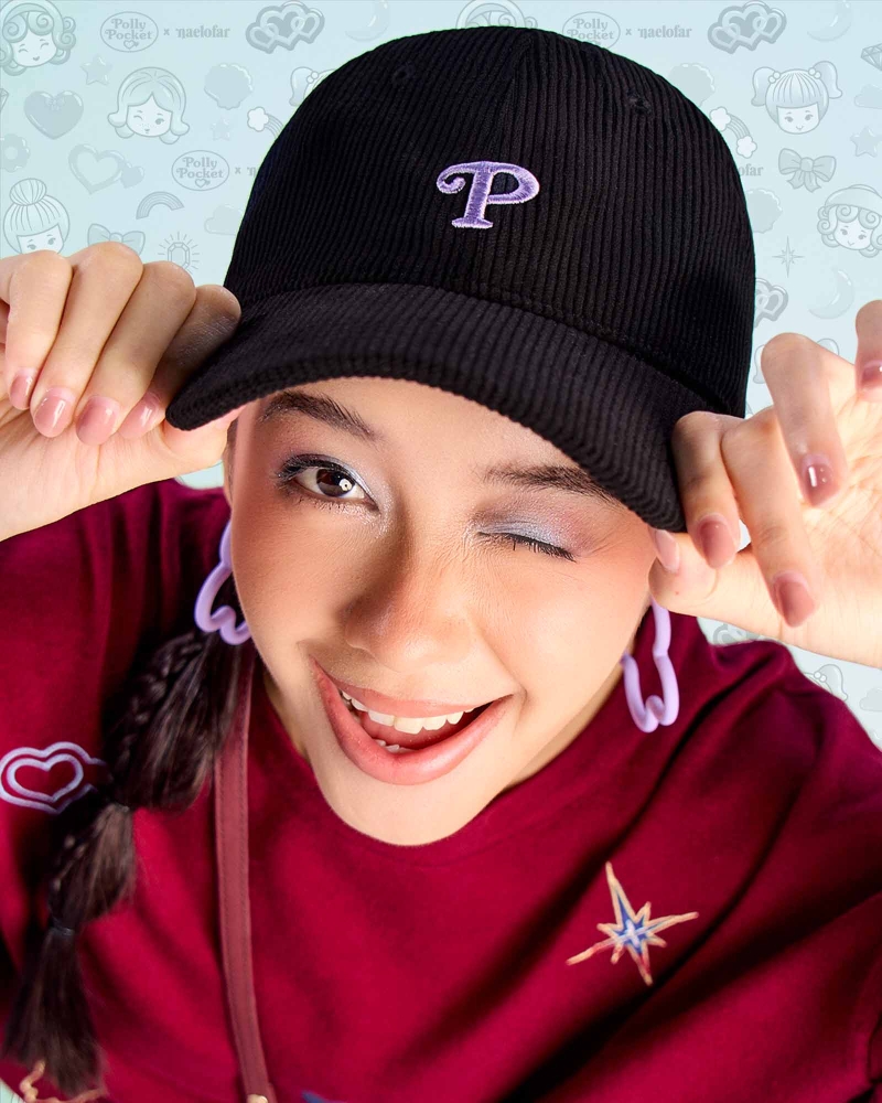 Image of POLLY POCKET X NAELOFAR CORDUROY CAP - MOONBEAM