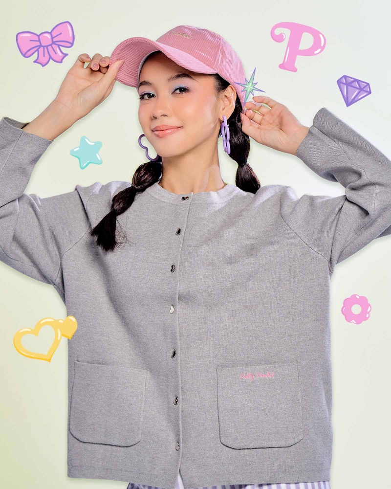 Image of POLLY POCKET X NAELOFAR ICONIC CARDIGAN - DAYDREAM