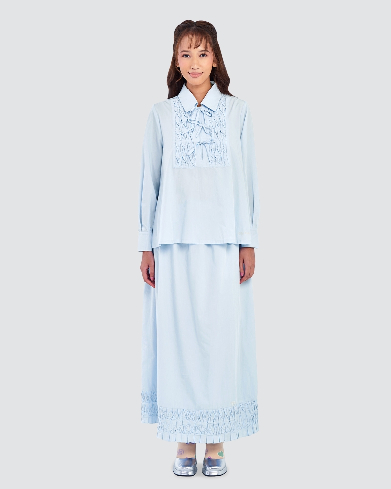 Image of POLLY POCKET X NAELOFAR SMOCKED TOP - SKY GIGGLES