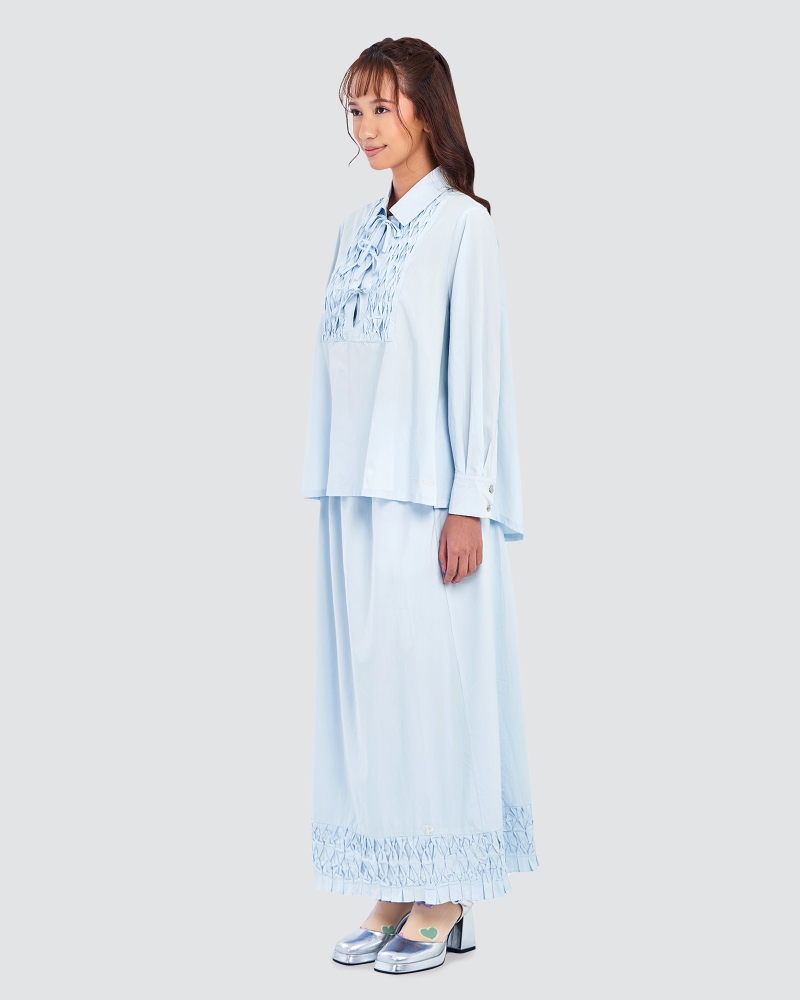 Image of POLLY POCKET X NAELOFAR SMOCKED TOP - SKY GIGGLES
