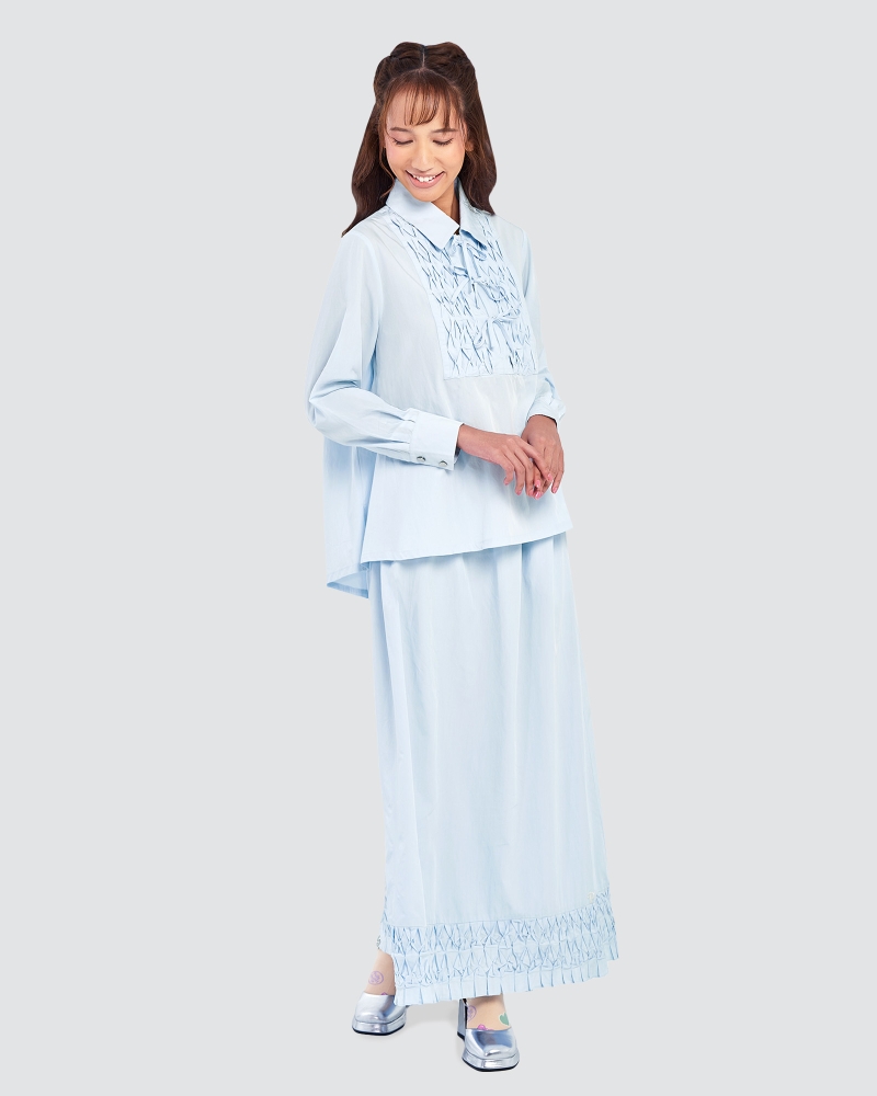 Image of POLLY POCKET X NAELOFAR SMOCKED TOP - SKY GIGGLES