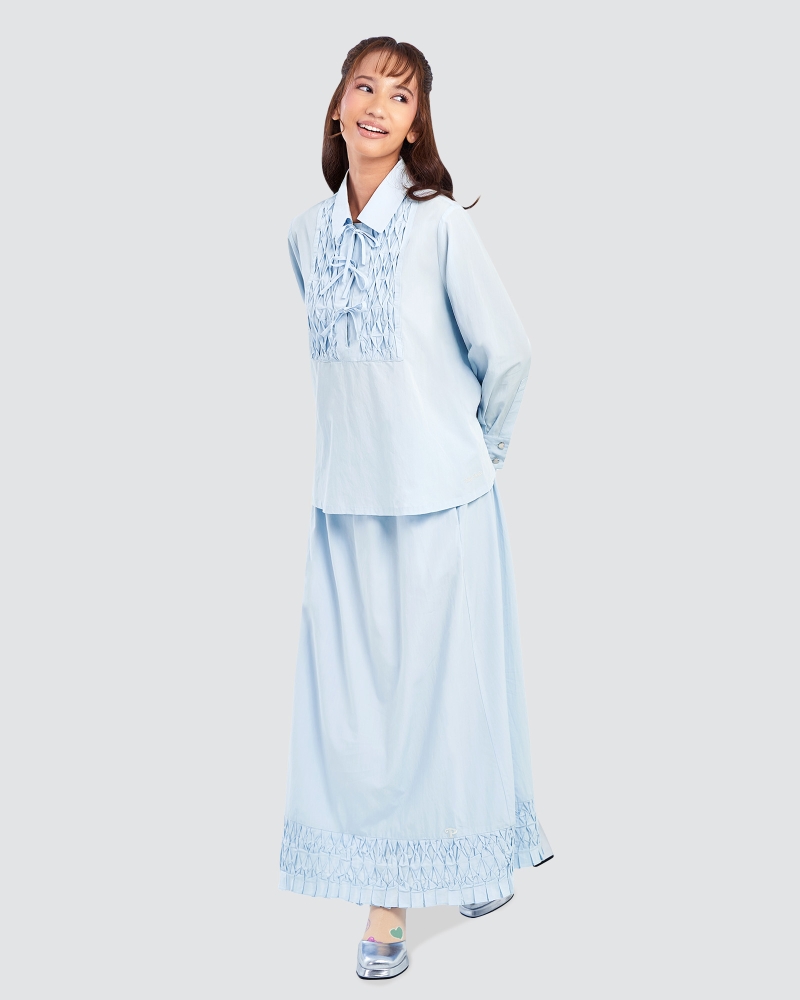 Image of POLLY POCKET X NAELOFAR SMOCKED TOP - SKY GIGGLES