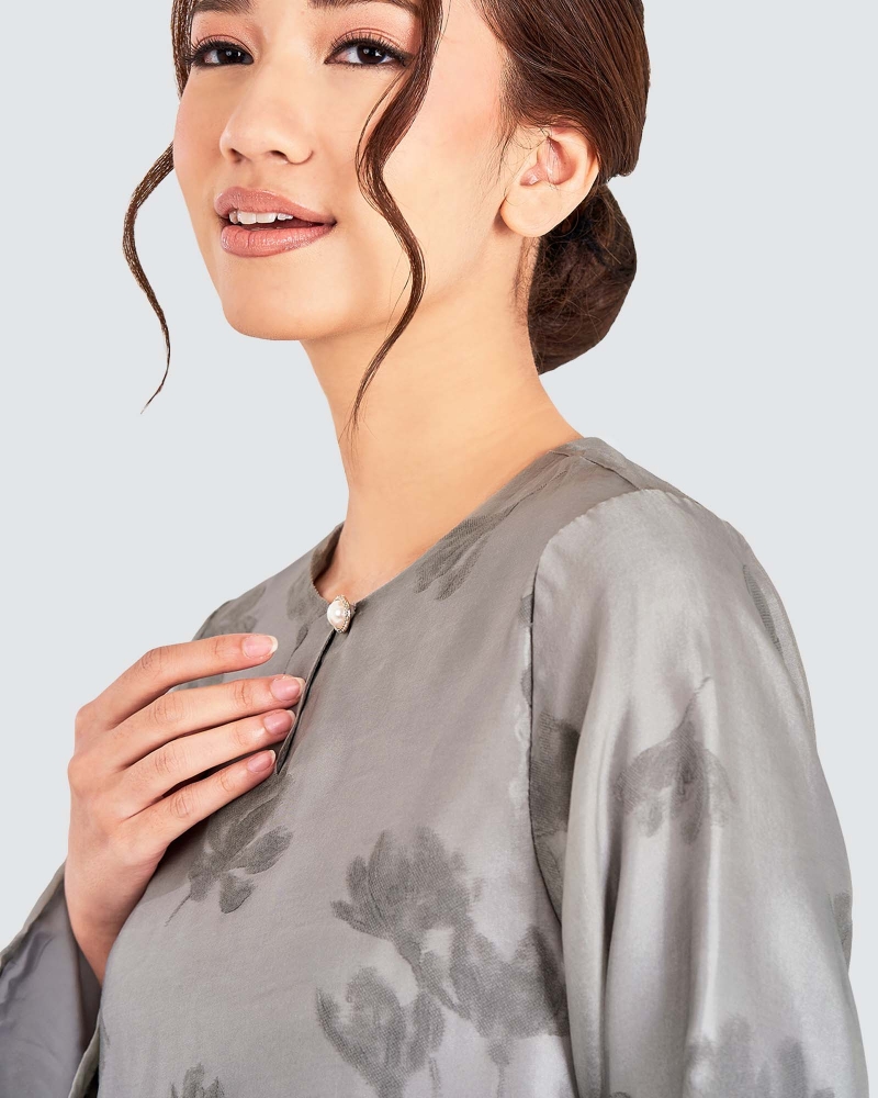 Image of PUTERI KURUNG SET - GREY VIOLET