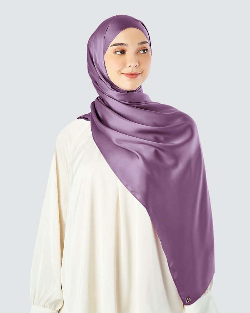 SATIN SHAWL - PURPLE