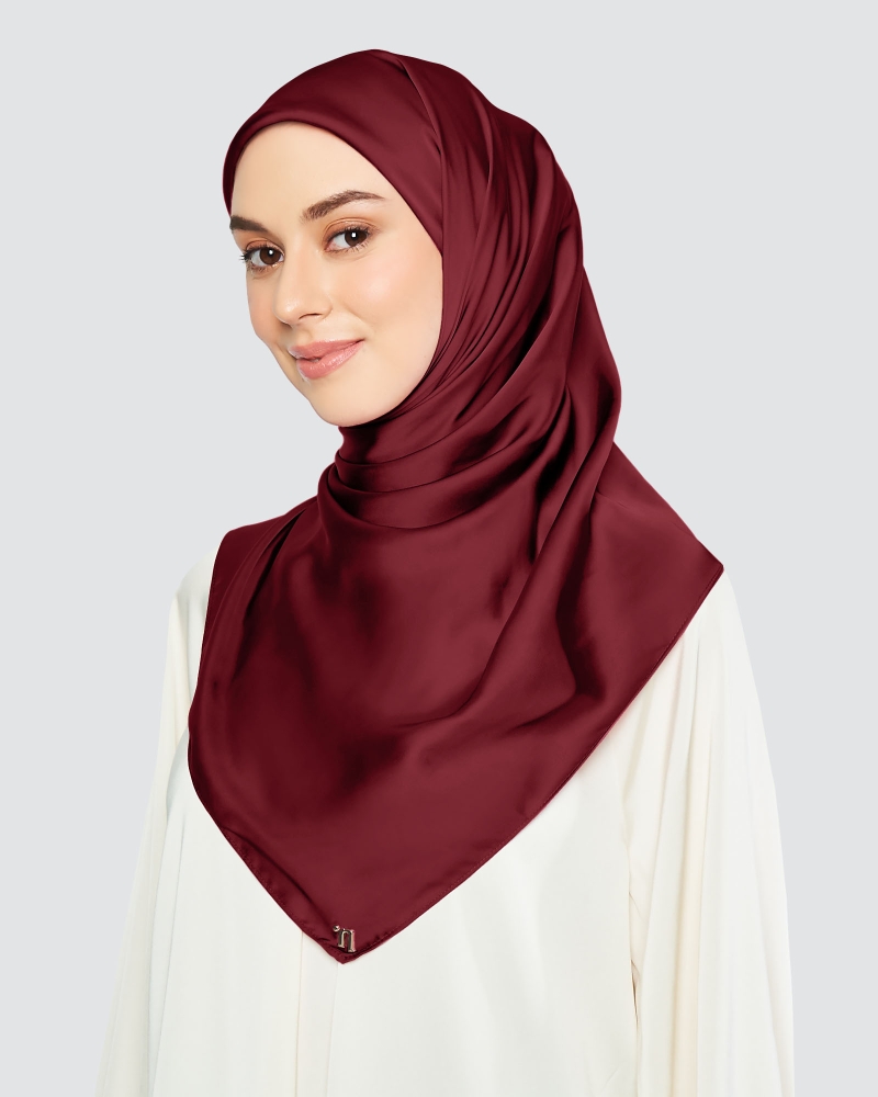 Image of SATIN SQUARE - RHUBARB