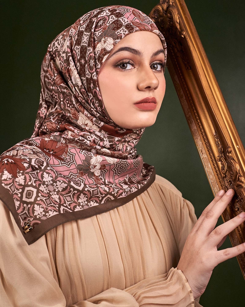 Image of SENI COTTON VOILE SQUARE - KESUMA