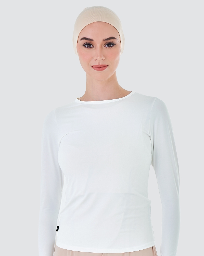 Image of NWEAR CREW NECK LONG SLEEVE TOP - WHITE