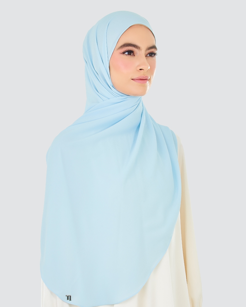 Image of X-PRESS BUBBLE CHIFFON SHAWL - SKY BLUE
