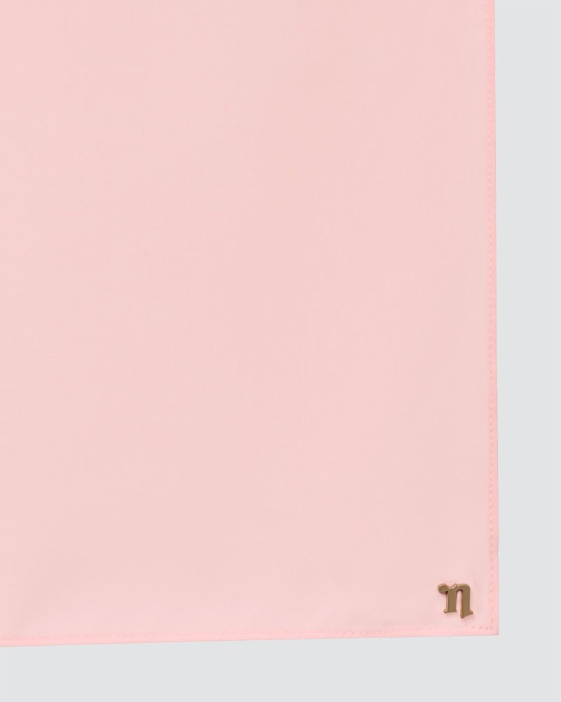 Image of MAYA MATTE SATIN SHAWL - FLAMINGO