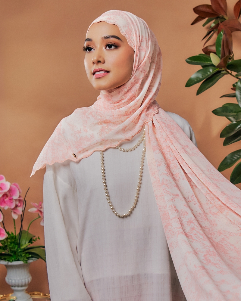 MELUR EMBROIDERED SHAWL - PINK
