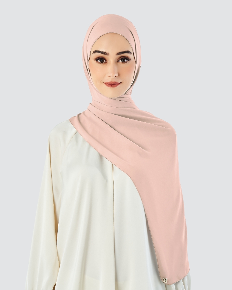 Image of EILA CHIFFON SHAWL - MELON