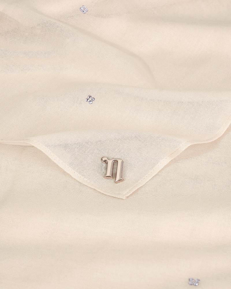 Image of LADY DIANA COTTON VOILE SQUARE - HONEYDEW