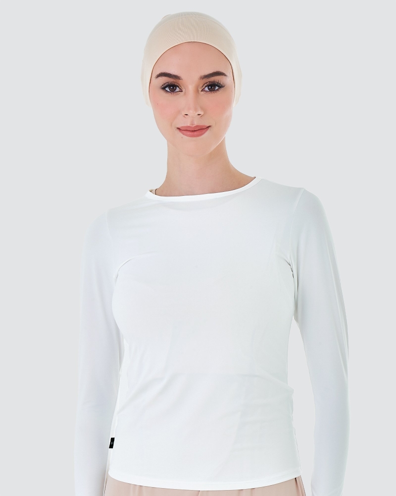 Image of NWEAR CREW NECK LONG SLEEVE TOP - WHITE