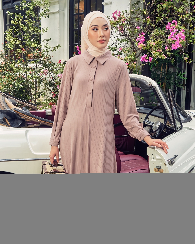 Image of X-PRESS WANDERLOVE DRESS - ROSE TAN