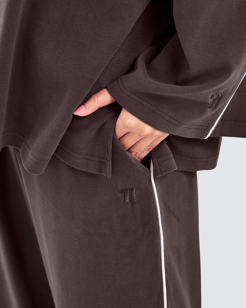 THEA STRAIGHT PANTS - SHADOW