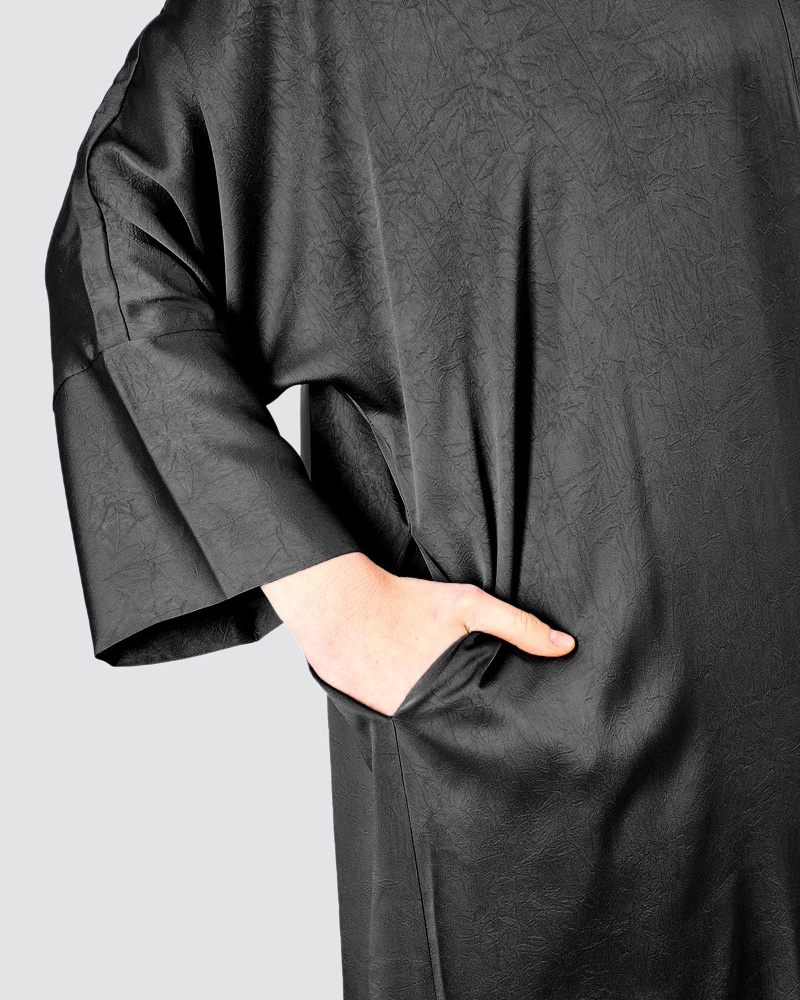 Image of X-PRESS OVERSIZED DRESS - JET BLACK