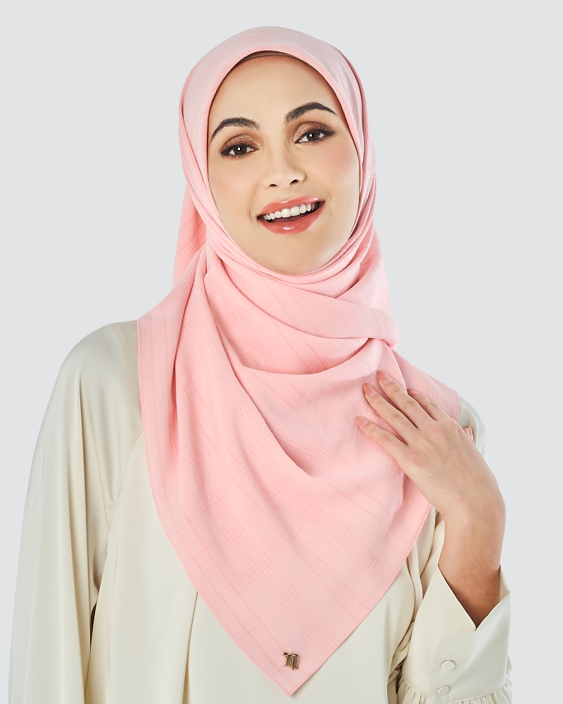 Image of X-PRESS TEXTURED CHIFFON SQUARE - CRYSTAL ROSE