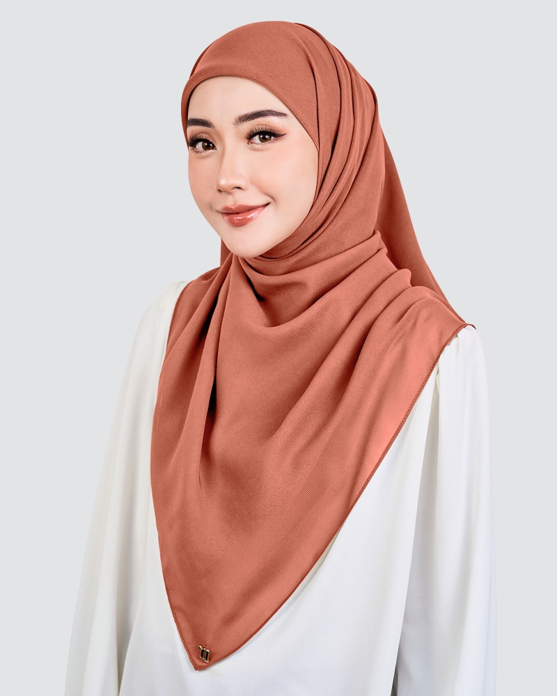 Image of YASMINE WOOL CHIFFON SQUARE - ROSE