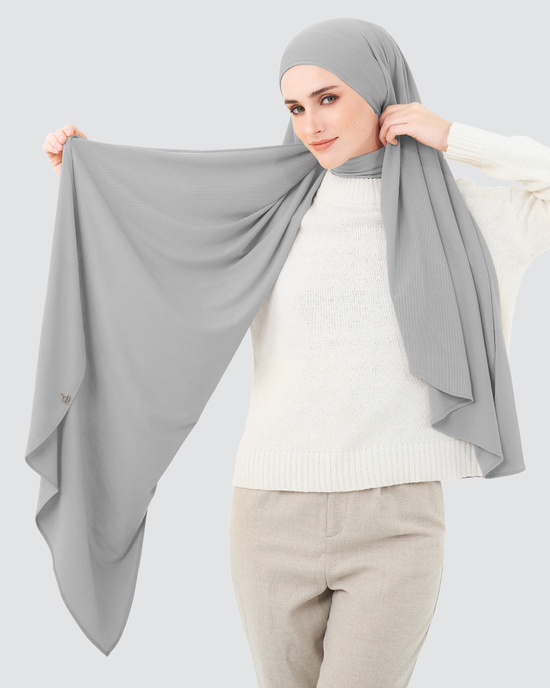 Image of YURI STRETCH KNIT - HEATHER GREY