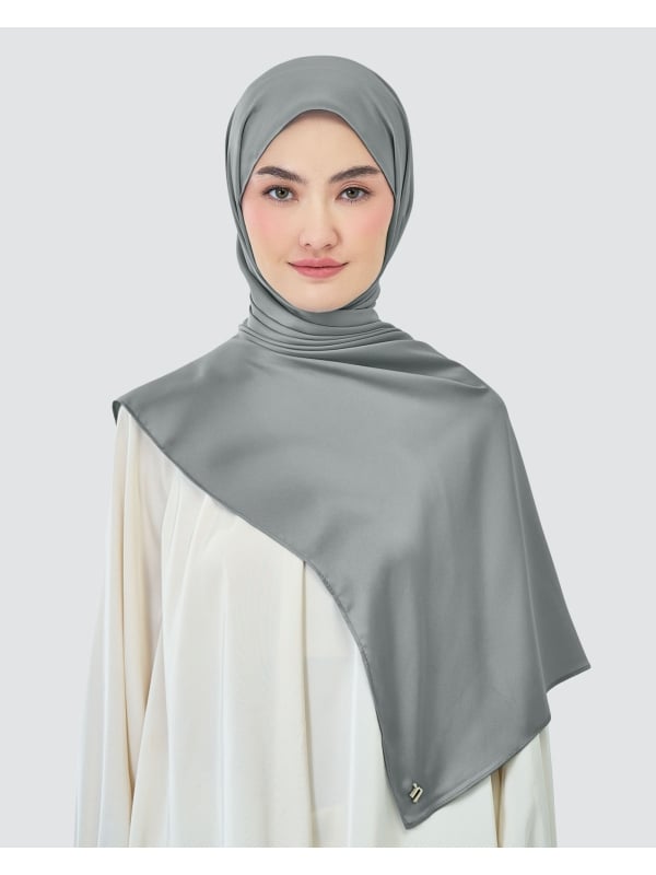 AMAYA SATIN SHAWL - SILVER FILIGREE