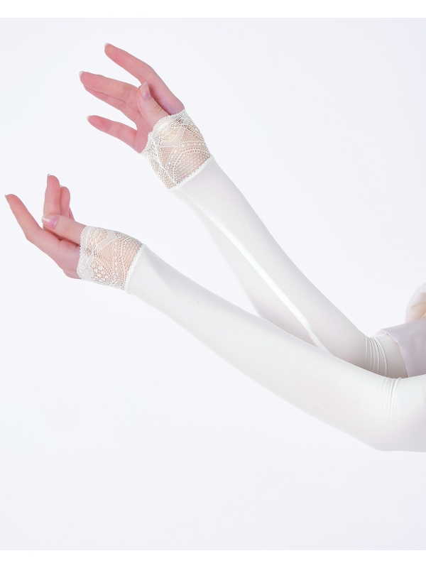 NWEAR AURA LACE HAND SOCKS - WHITE