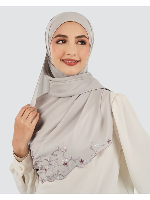 CENDANA SULAM CRYSTAL SHAWL - ASH