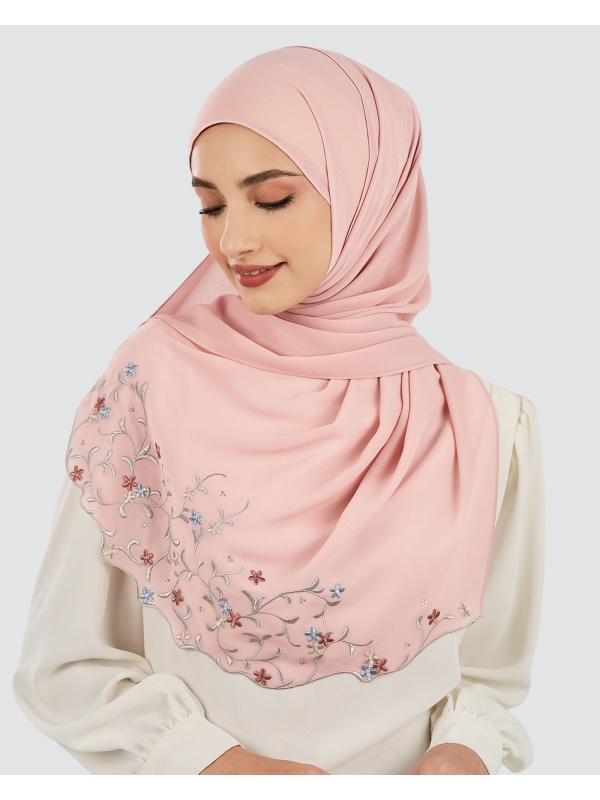 CENDANA SULAM CRYSTAL SHAWL - ROSE BLUSH