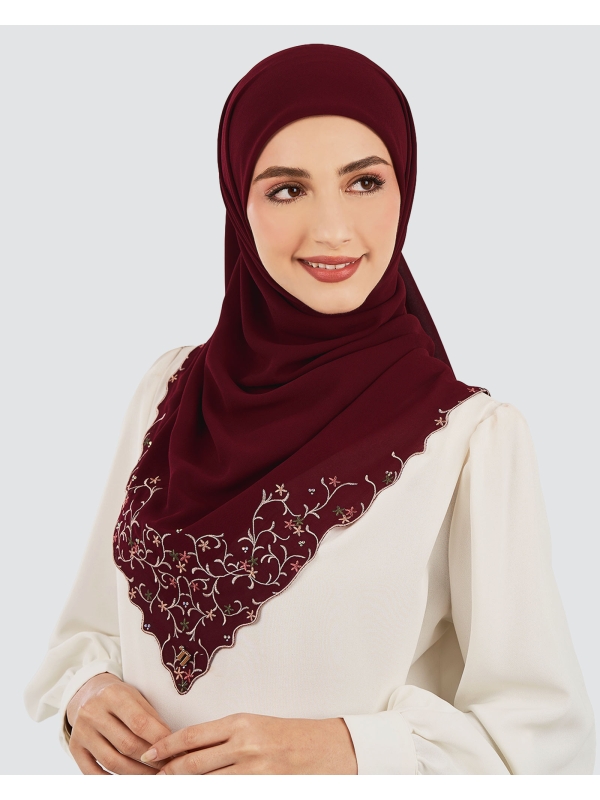 CENDANA SULAM CRYSTAL SQUARE - MAROON