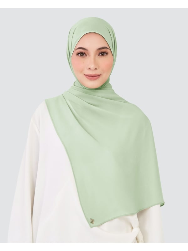 CHIFFON SHAWL - AQUA GRAY