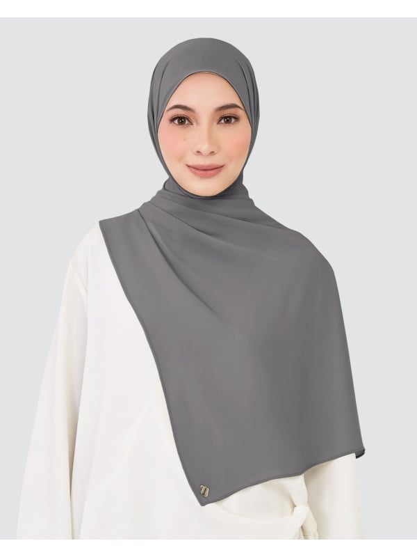 CHIFFON SHAWL - CHARCOAL GREY
