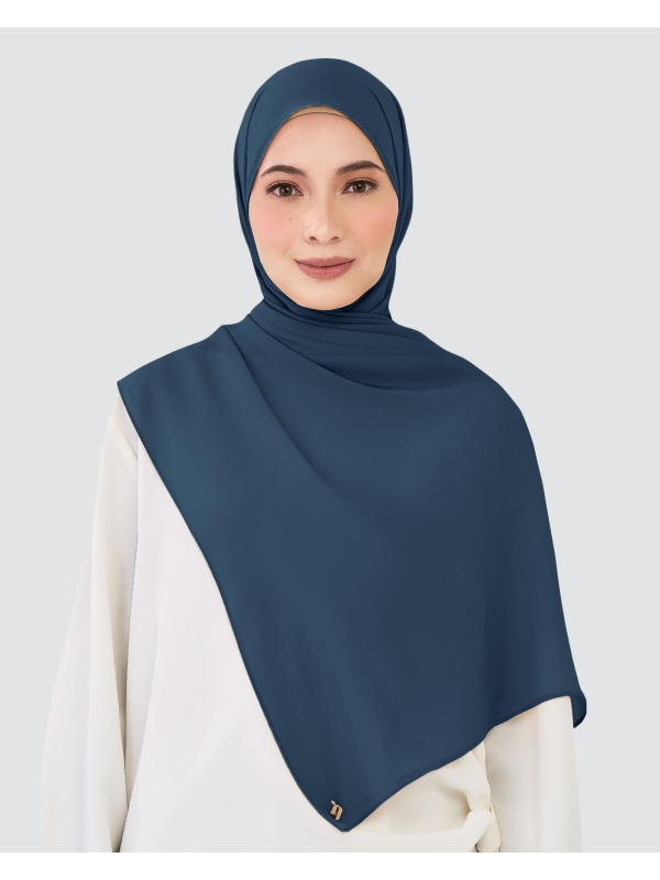 CHIFFON SHAWL - DARK DENIM
