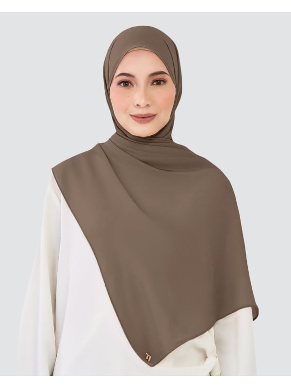 CHIFFON SHAWL - DEEP TAUPE