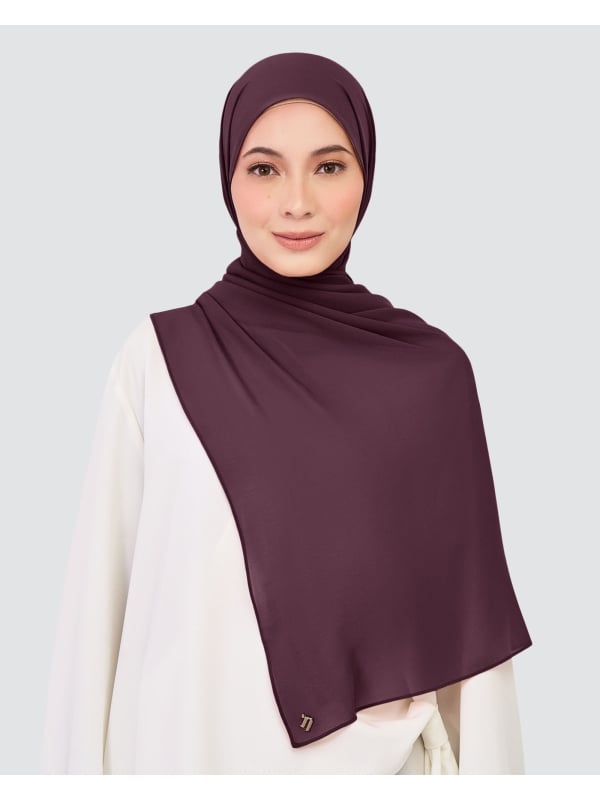 CHIFFON SHAWL - EGGPLANT